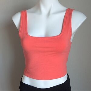 American Eagle Coral Twist Back Tank